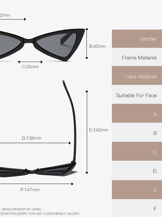 Pointed Cat Eye Sunglasses