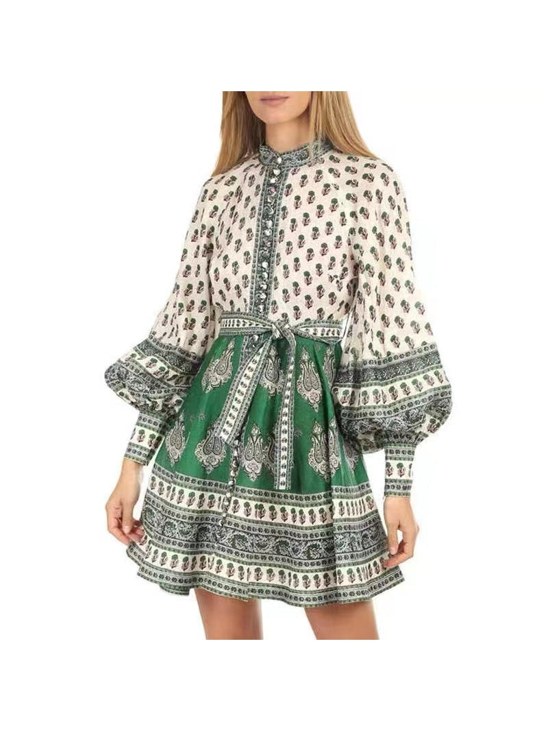 Floral Print Short Summer Dress