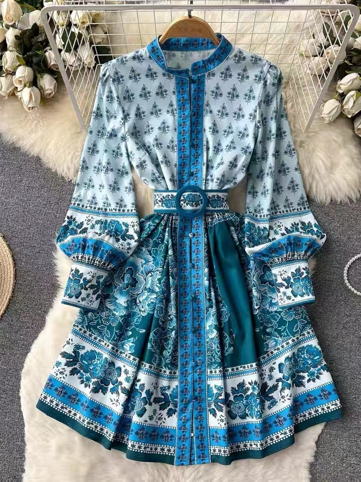 Floral Print Short Summer Dress