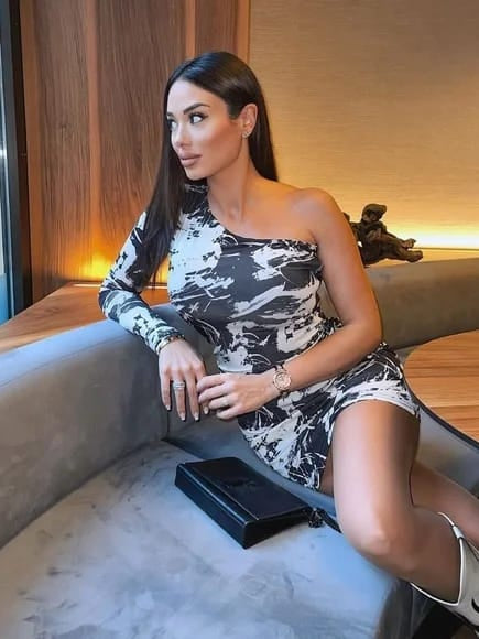 Black & White One Shoulder Dress