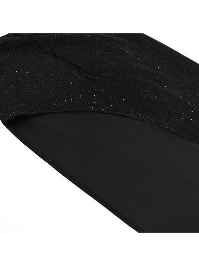 Shimmer Backless Crop Top & Sheath Skirt Coord Set