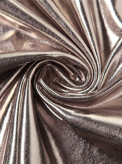 Metallic Suspenders Off the Shoulder Slim Sheath Dress