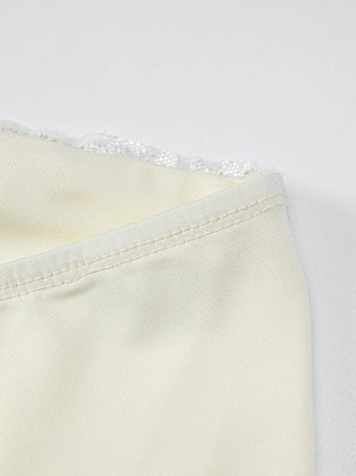 Lace See Through Bandeau Top & Ultra Short Skirt Coord Set