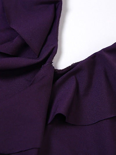 Halterneck Backless Slim Fit Irregular Asymmetric Dress Women