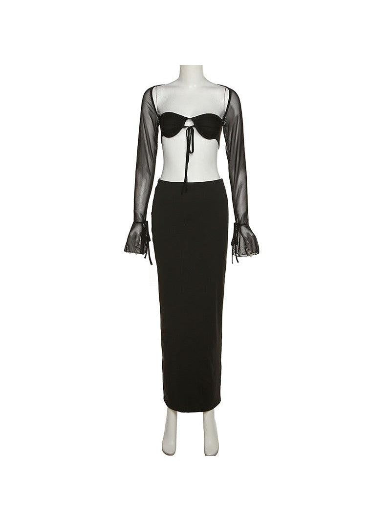 Backless Top & Sheath Skirt Coord Set