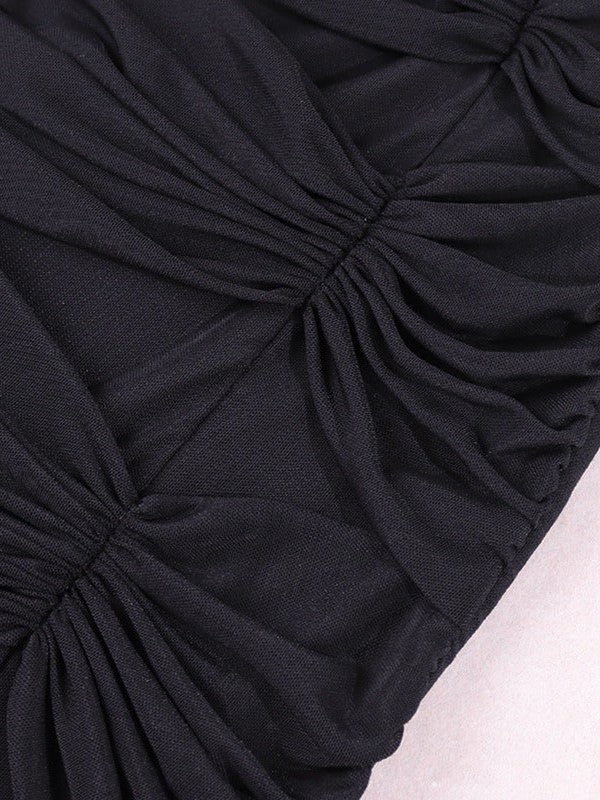 Mesh Hollow Out Cutout Backless See Through High Slit Maxi Dress