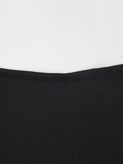 Full Sleeves Backless Pure Slit Midi Dress with Zipper