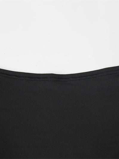 Full Sleeves Backless Pure Slit Midi Dress with Zipper