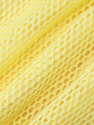 Elli Yellow Mesh Top & Two Piece Skirt Coord Set