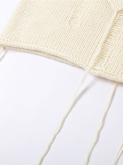 Bandeau Knitted Top & High Waist Sheath Skirt Coord Set