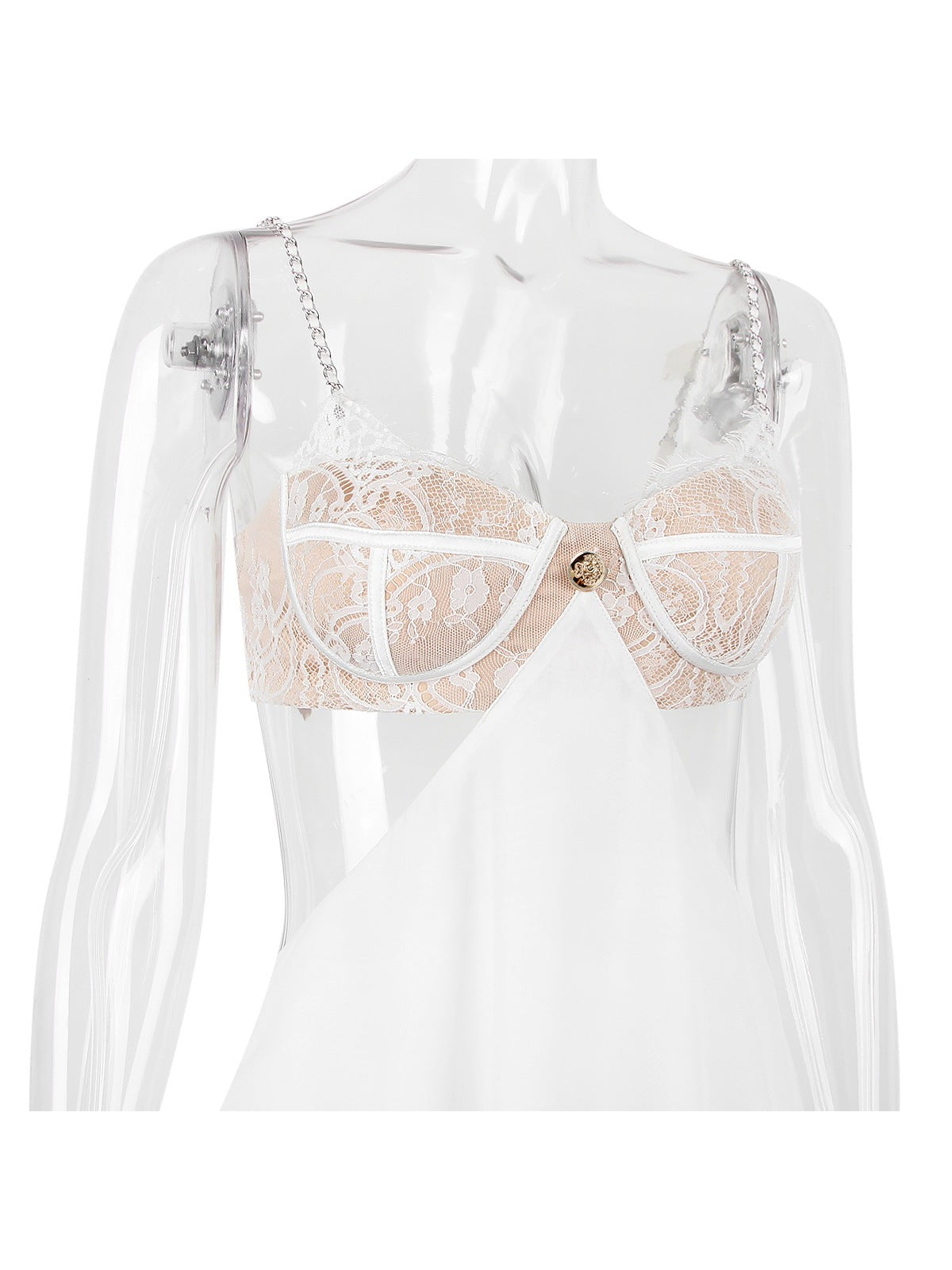 Lace Cropped Hollow out Cutout Backless Dress