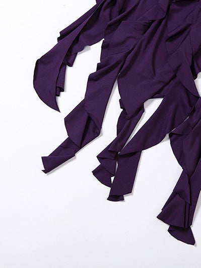 Halterneck Backless Slim Fit Irregular Asymmetric Dress Women