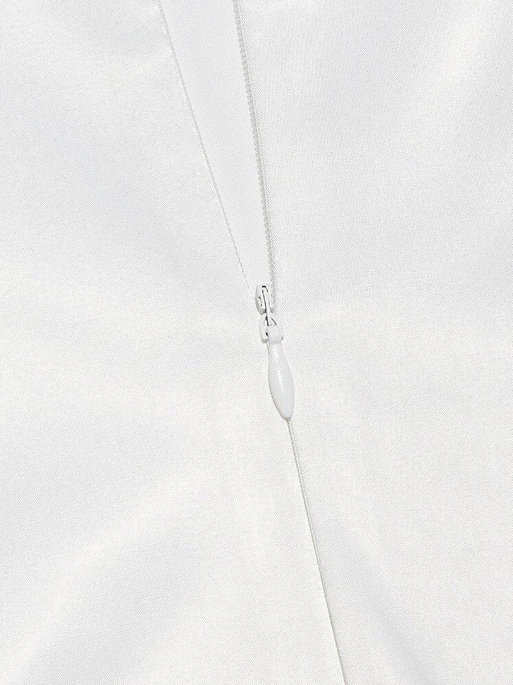 Deep V Plunge Plunge Halterneck Backless White Dress