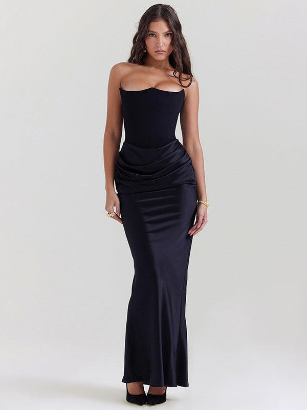 Tube Top Backless Slim Fit Evening Dress