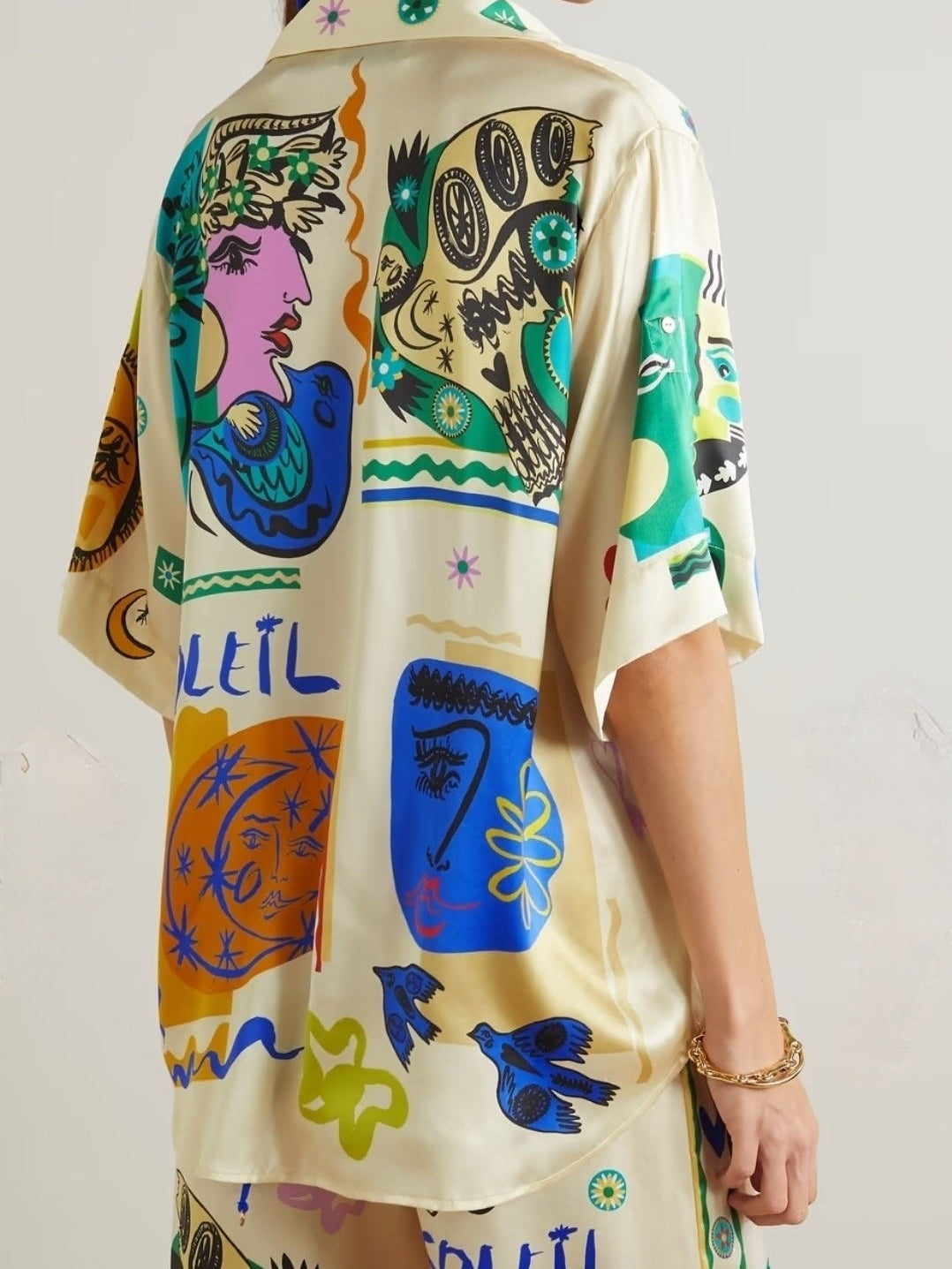 Abstract Print Shirt & Pants Co-ord Set