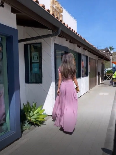 Pink Studded Crop Top & Palazzo Pants Satin Co-Ord Set