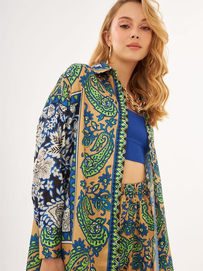 Floral Print Soft Satin Shirt & Pants Co-ord Set