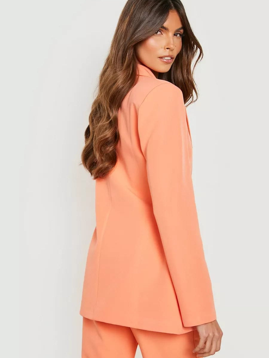 Peach Blazer & Pants Co-Ord Set