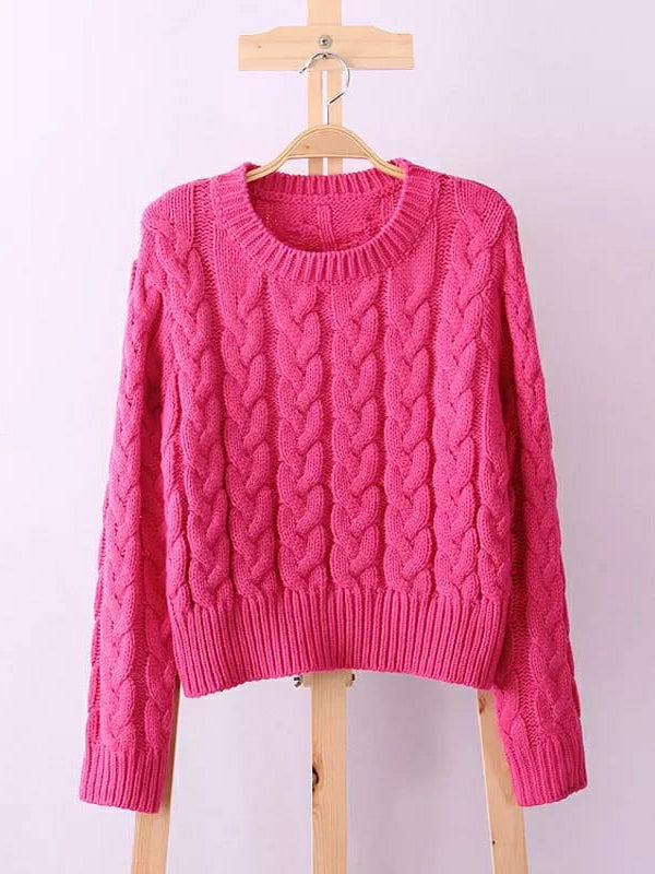 Coarse Line Knitting Sweater