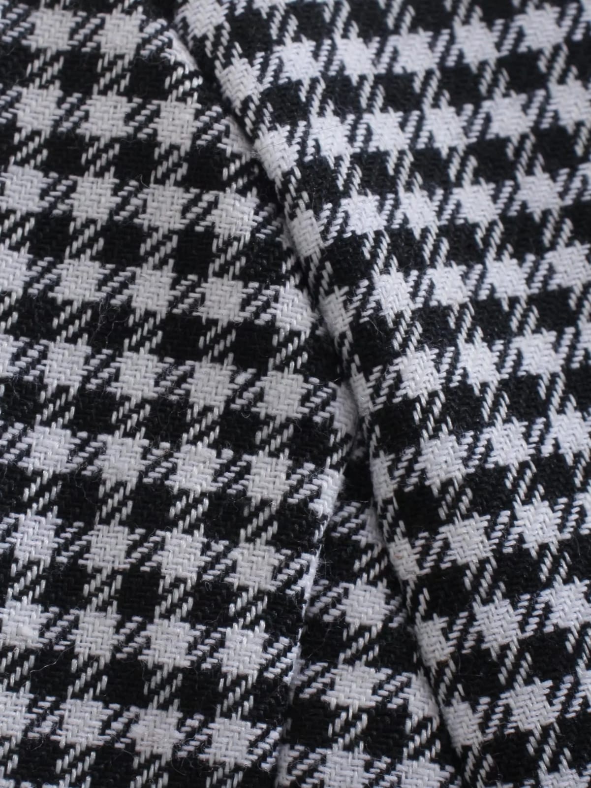 Black Houndstooth Casual Blazer
