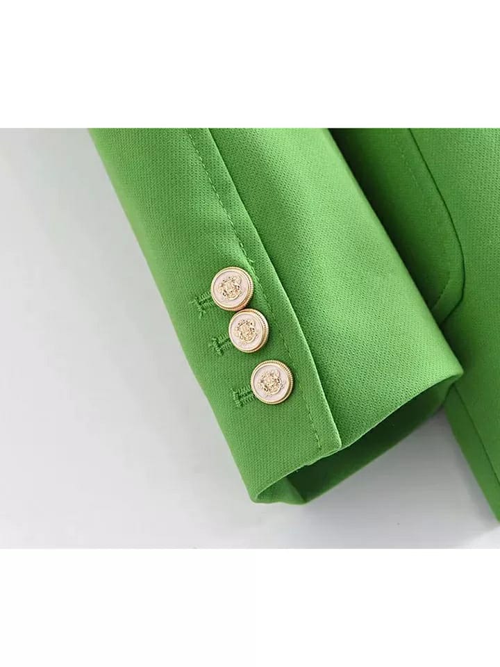 Green Blazer Suit & Pants Co-Ord Set