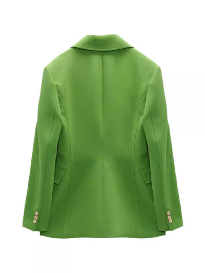 Green Blazer Suit & Pants Co-Ord Set