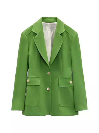 Green Blazer Suit & Pants Co-Ord Set