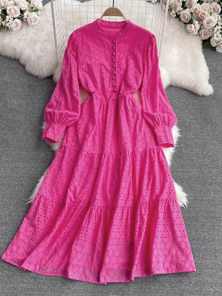 Crochet Cotton Midi Dress