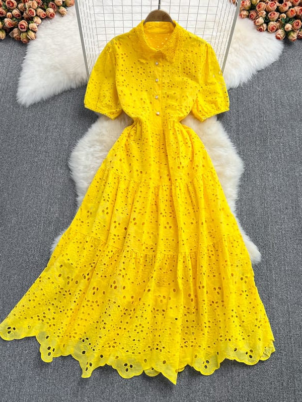 Crochet Cotton Midi Dress