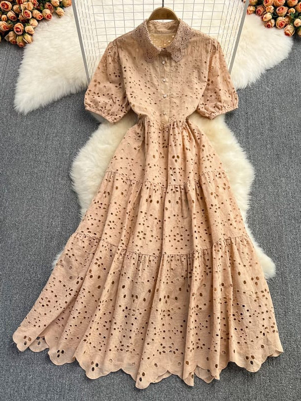 Crochet Cotton Midi Dress