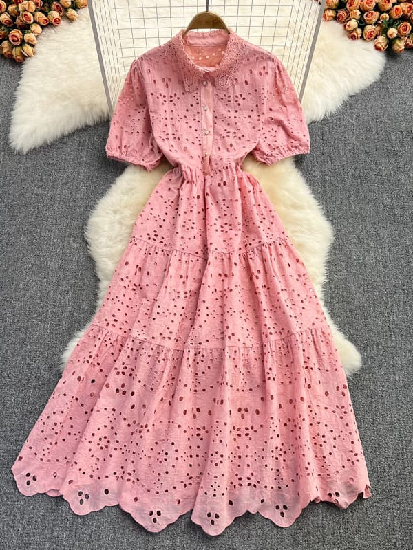 Crochet Cotton Midi Dress