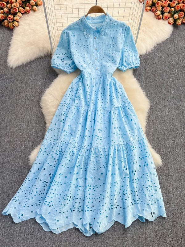 Crochet Cotton Midi Dress