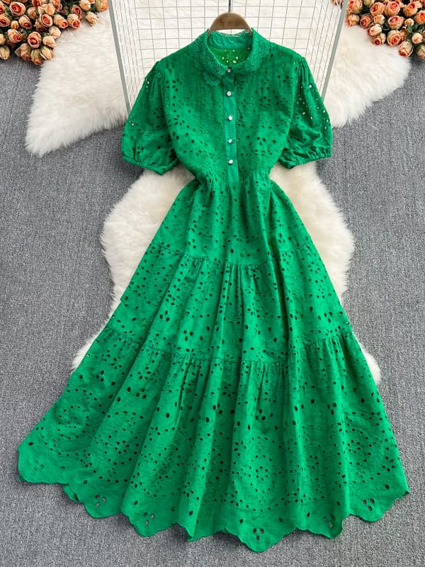 Crochet Cotton Midi Dress