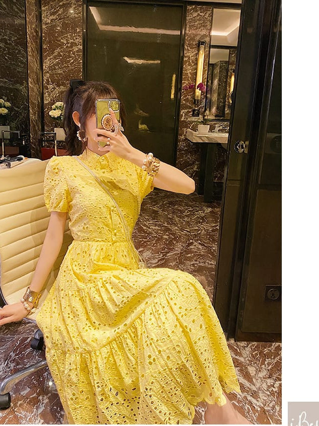 Crochet Cotton Midi Dress