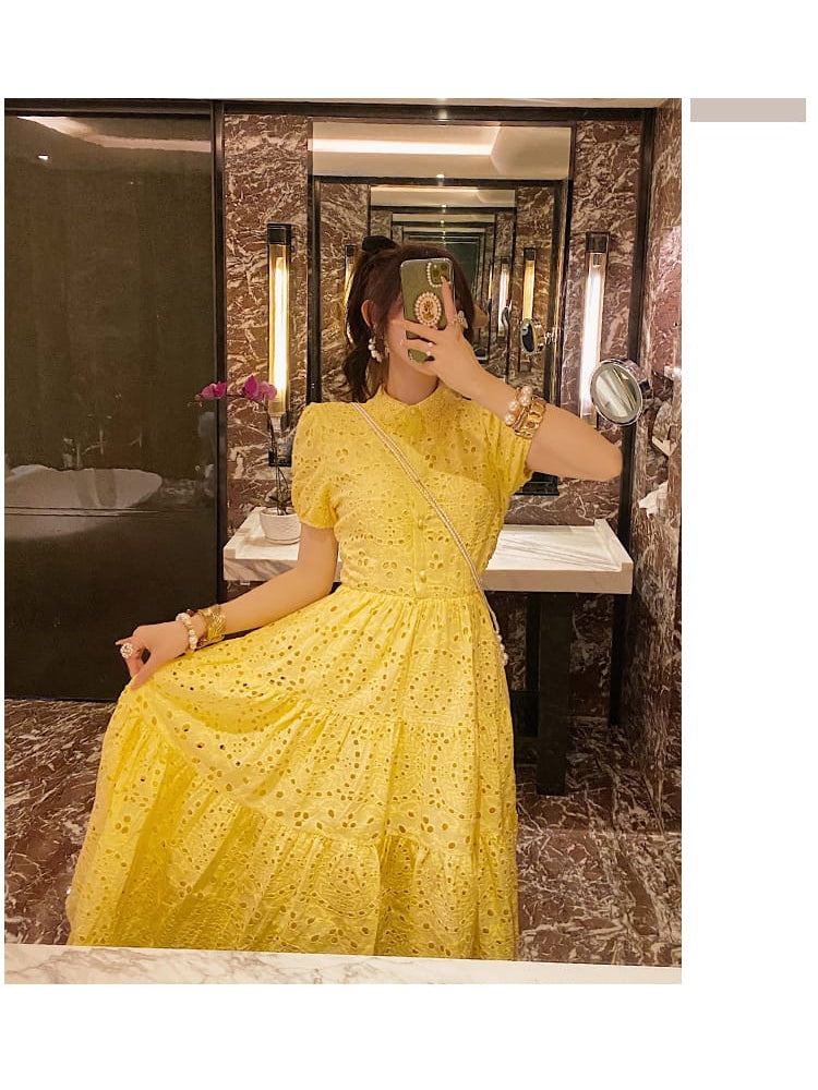 Crochet Cotton Midi Dress