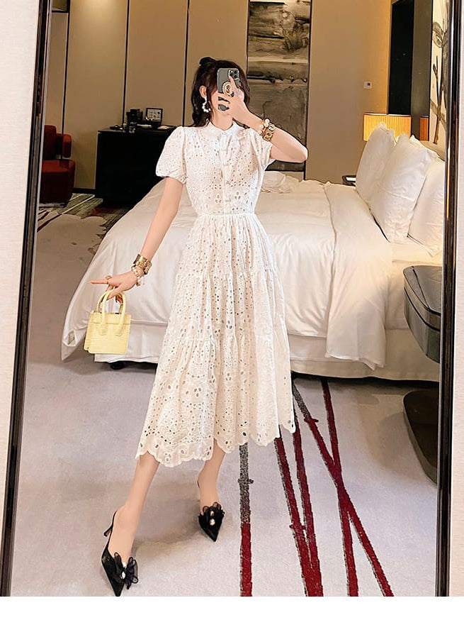 Crochet Cotton Midi Dress