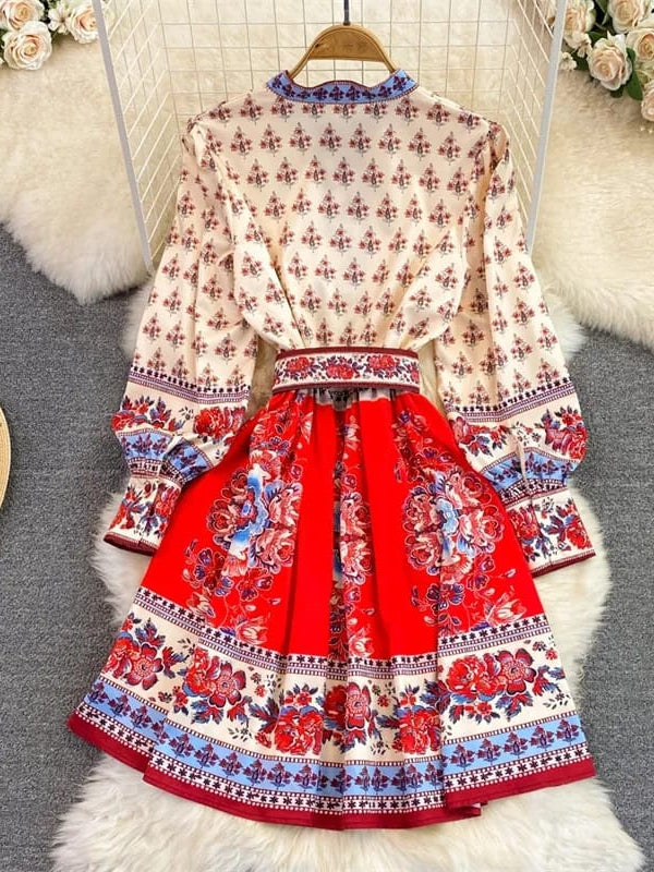 Floral Print Short Summer Dress