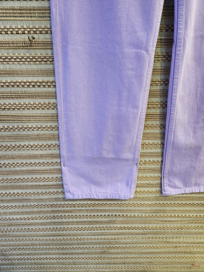 Lilac High Waist Wide Leg Denim Pants