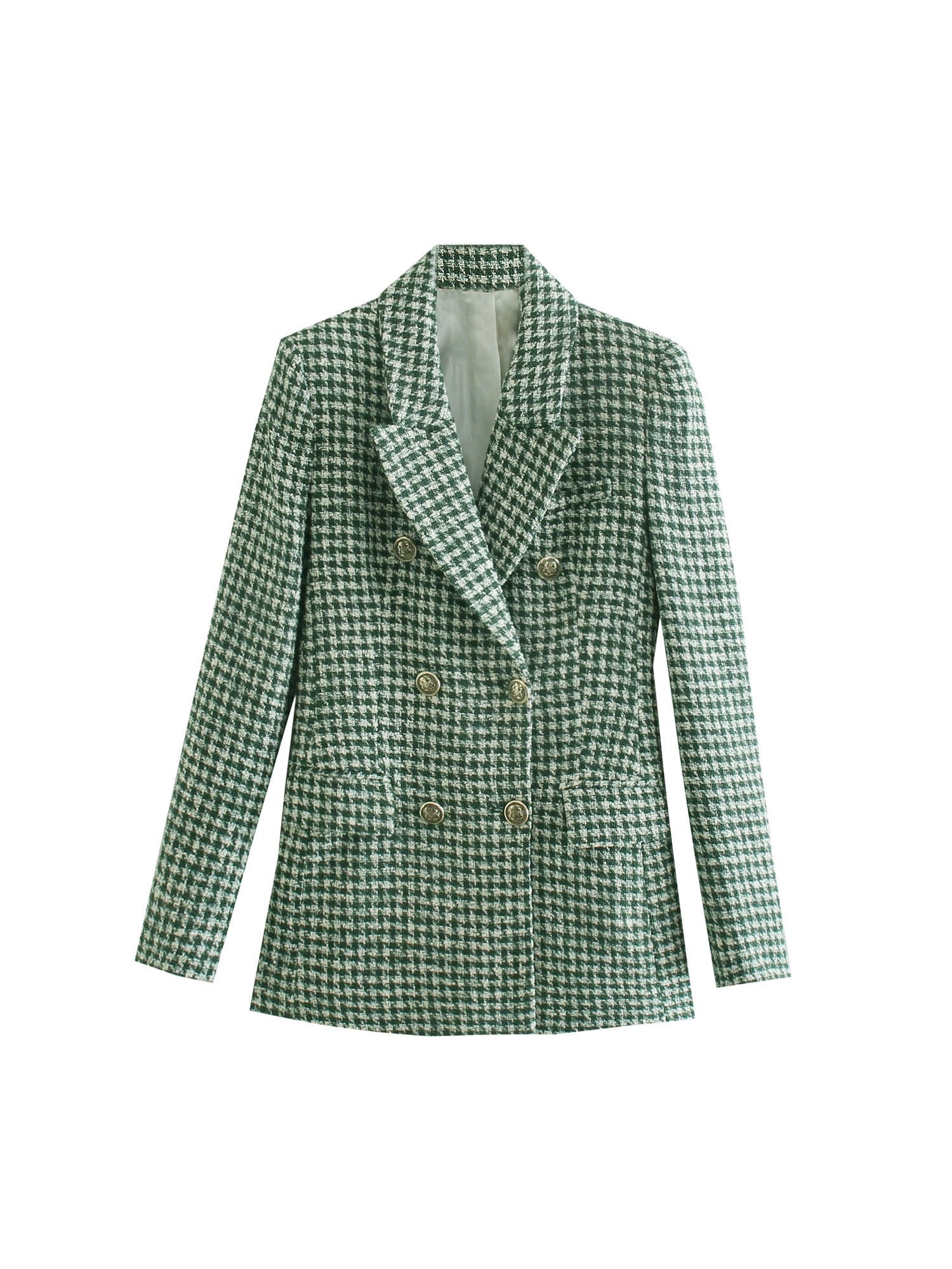 Green Tweed Blazer & Pants Coord Set