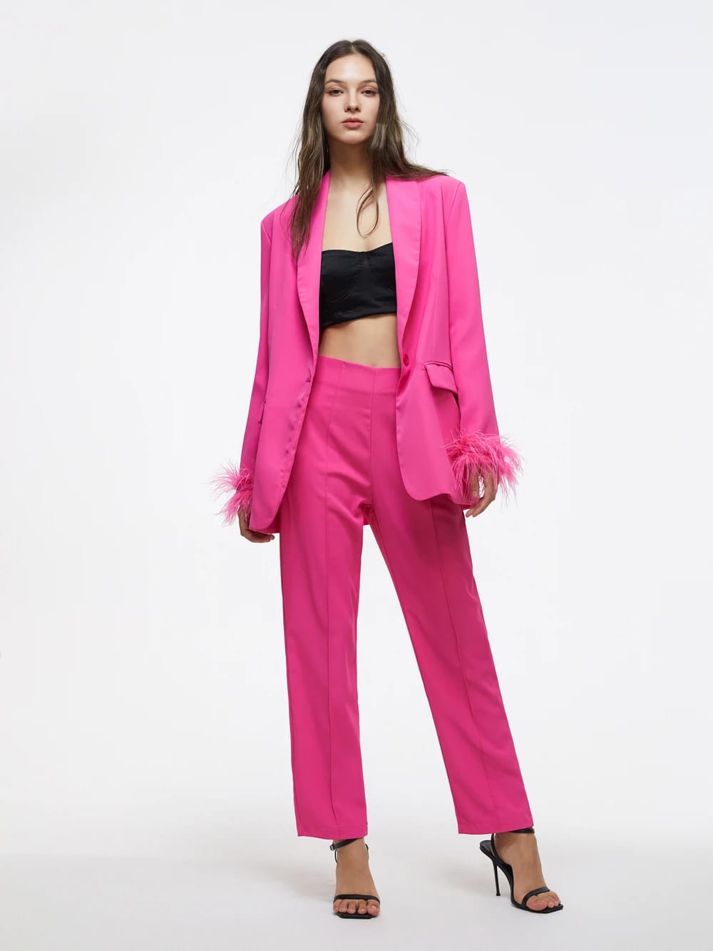 Barbie Pink Blazer  Pant 2 piece set  Studio Misri