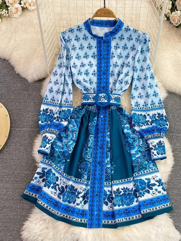 Floral Print Short Summer Dress