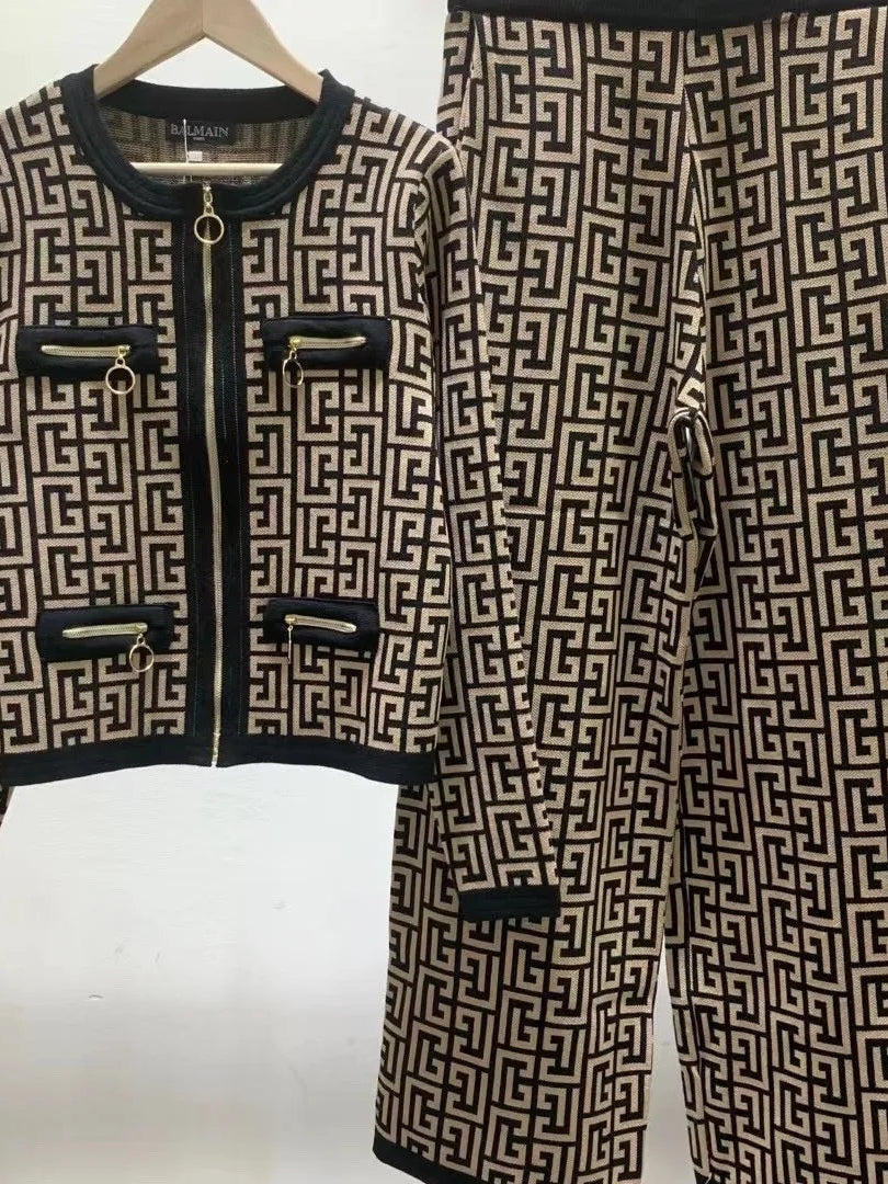 B Print Woolen Coord Set