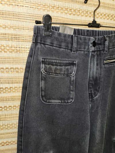 Loose Fit High Waist Wide Leg Denim Pants