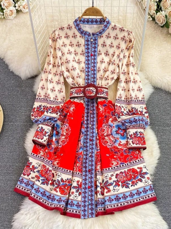 Floral Print Short Summer Dress