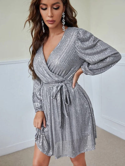 Silver Sequin Dress - Bodycon Dress - Mini Dress - Sequin Dress - Lulus