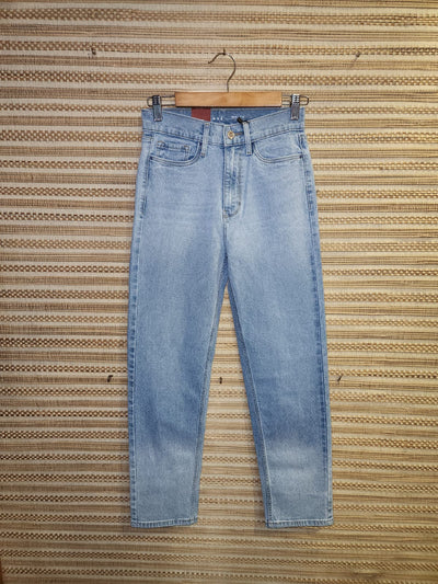 Blue High Waist Wide Leg Denim Pants