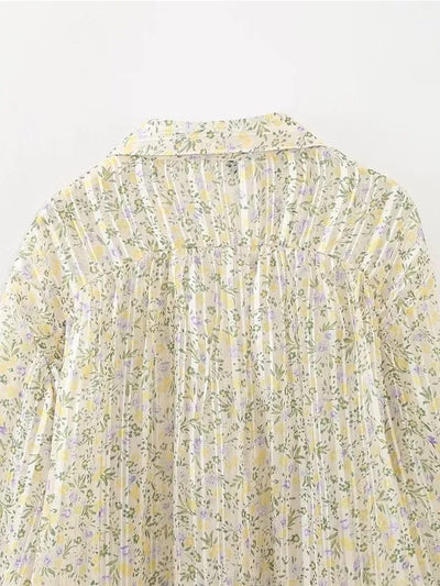 Floral Print Chiffon Shirt