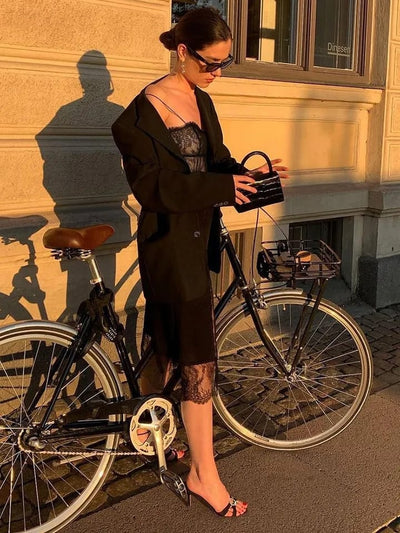 Spaghetti Strap Slip Mesh Dress