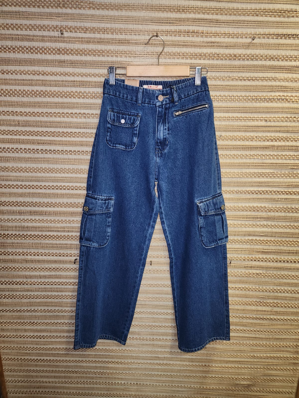 Loose Fit High Waist Wide Leg Denim Pants