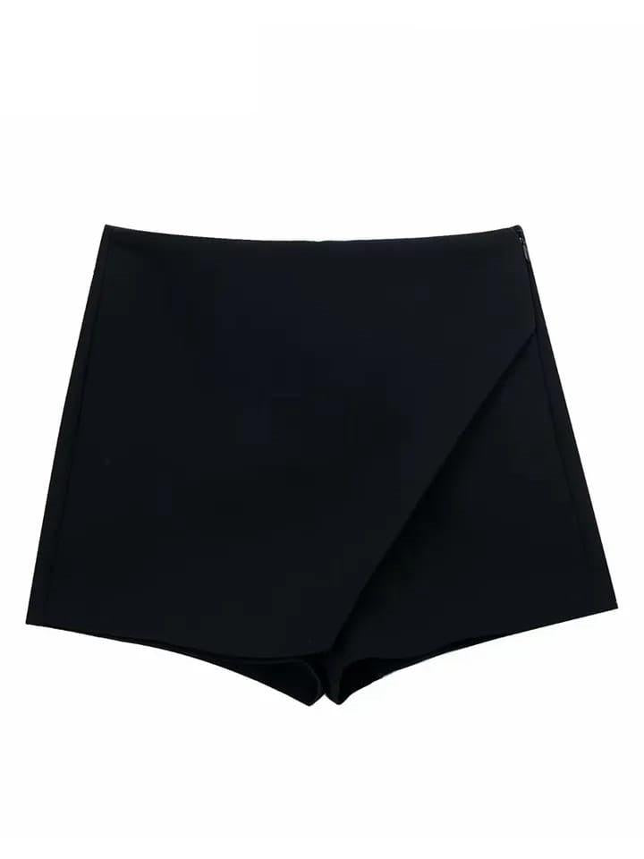 High Waist Plain Skorts Skirt